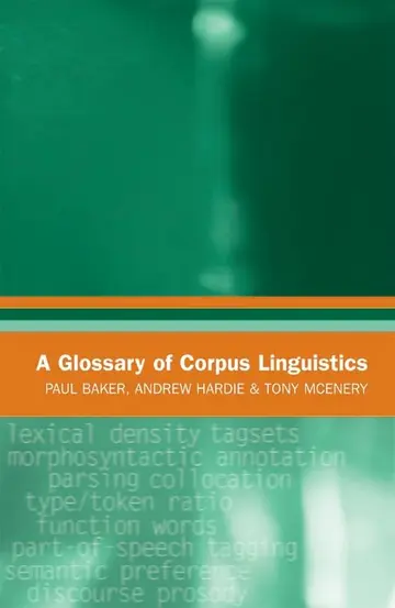 Cover of A Glossary of Corpus Linguistics