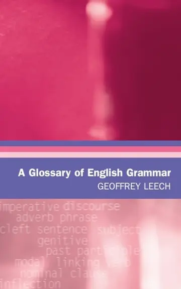 Cover of A Glossary of English Grammar