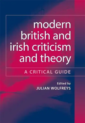 Cover of Modern British and Irish Criticism and Theory