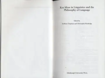 Cover of Key Ideas in Linguistics and the Philosophy of Language
