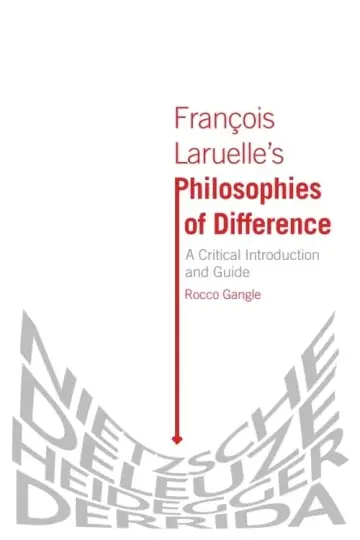 Cover of François Laruelle’s Philosophies of Difference
