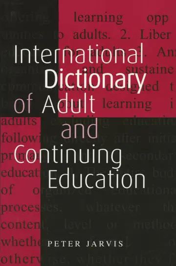 Cover of An International Dictionary of Adult and Continuing Education