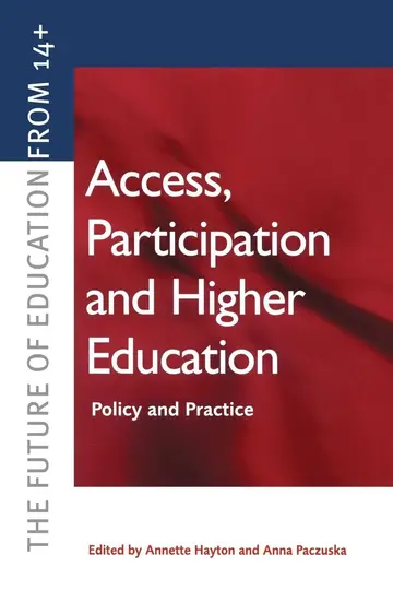 Cover of Access, Participation and Higher Education