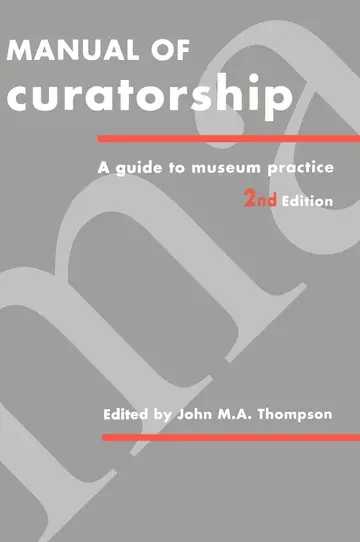Cover of Manual of Curatorship