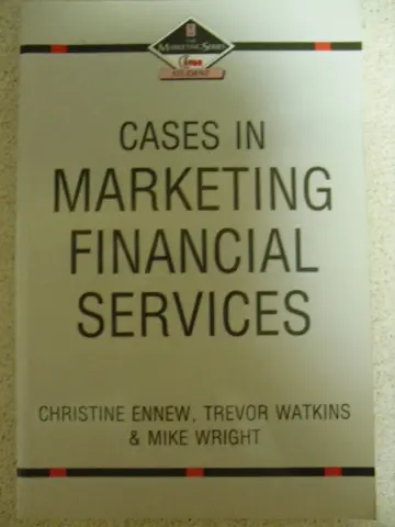 Cover of Cases in Marketing Financial Services