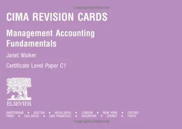 Cover of CIMA Revision Cards