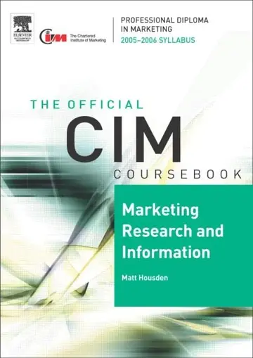 Cover of Marketing Research and Information