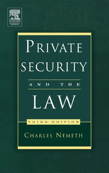 Cover of Private Security and the Law