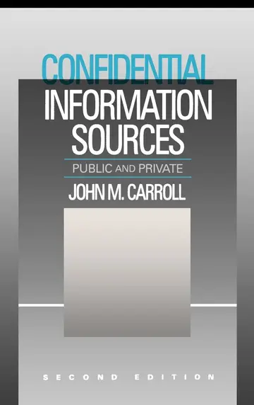 Cover of Confidential Information Sources