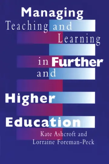 Cover of Managing Teaching and Learning in Further and Higher Education