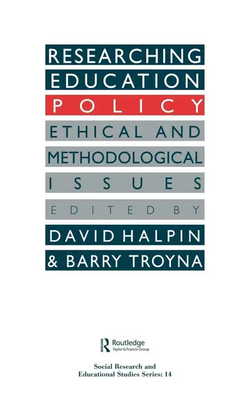 Cover of Researching Education Policy