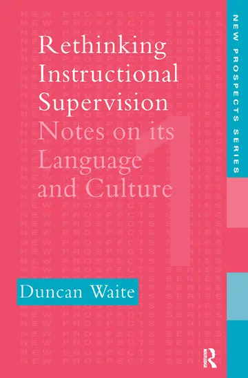 Cover of Rethinking Instructional Supervision