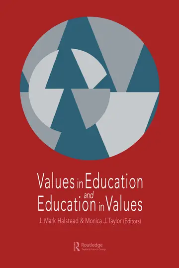 Cover of Values in Education and Education in Values
