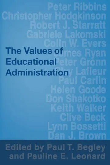 Cover of The Values of Educational Administration