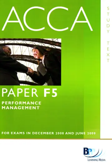 Cover of ACCA - F5 Performance Management