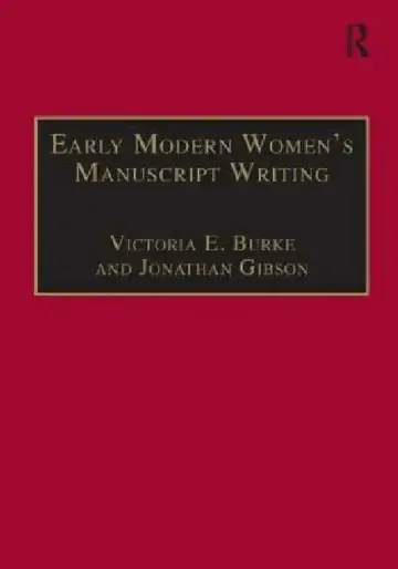 Cover of Early Modern Women's Manuscript Writing
