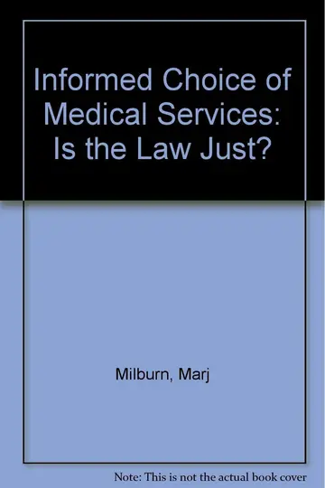 Cover of Informed Choice of Medical Services