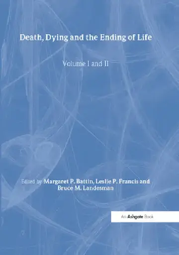 Cover of Death, Dying and the Ending of Life