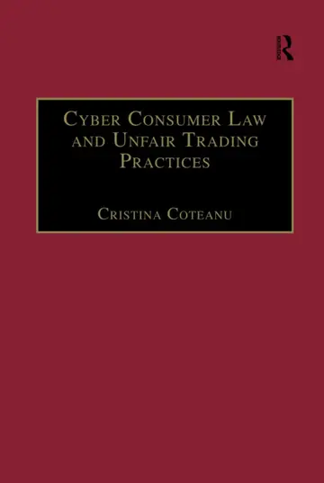 Cover of Cyber Consumer Law and Unfair Trading Practices