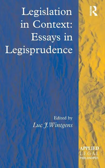 Cover of Legislation in Context