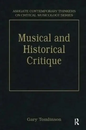Cover of Music and Historical Critique