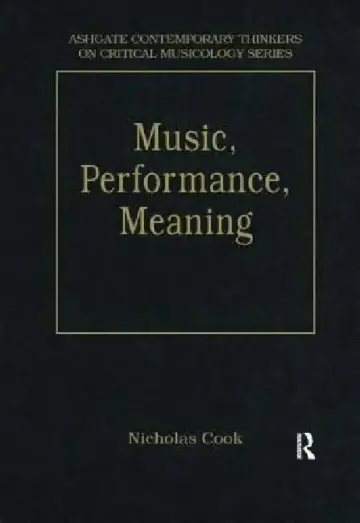 Cover of Music, Performance, Meaning