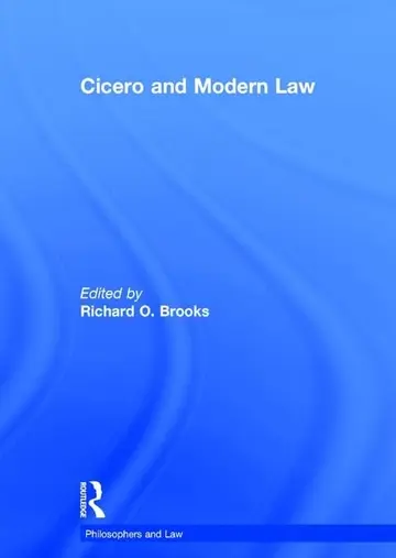 Cover of Cicero and Modern Law