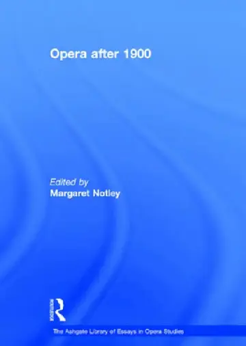 Cover of Opera After 1900
