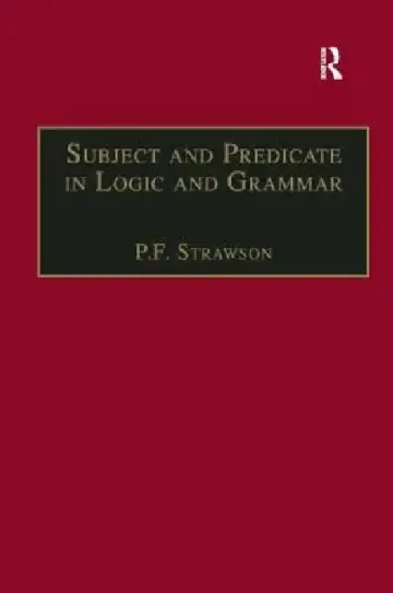 Cover of Subject and Predicate in Logic and Grammar