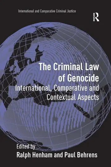 Cover of The Criminal Law of Genocide