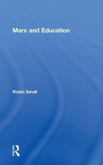 Cover of Marx and Education
