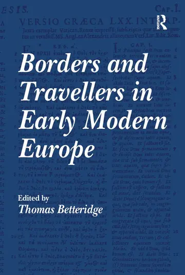 Cover of Borders and Travellers in Early Modern Europe