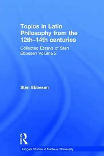 Cover of Topics in Latin Philosophy from the 12th-14th Centuries