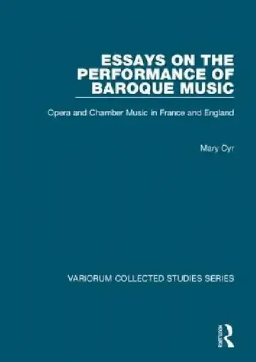 Cover of Essays on the Performance of Baroque Music