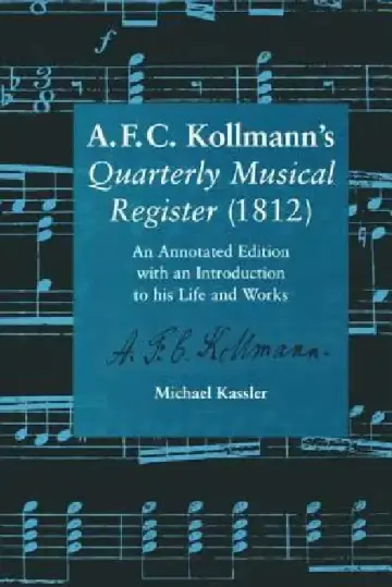 Cover of A.F.C. Kollmann's Quarterly Musical Register (1812)