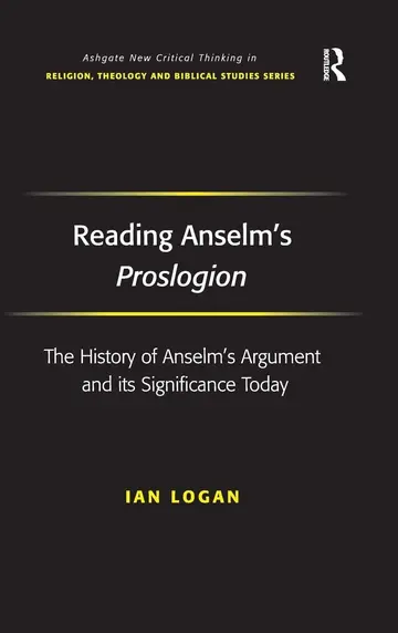 Cover of Reading Anselm's Proslogion