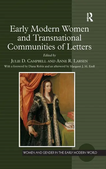Cover of Early Modern Women and Transnational Communities of Letters