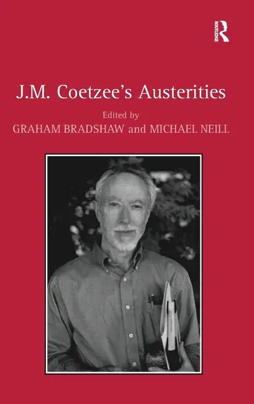 Cover of J.M. Coetzee's Austerities
