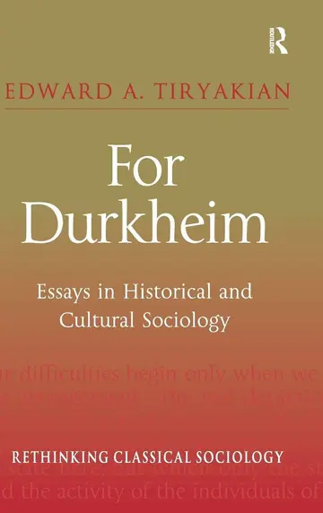 Cover of For Durkheim