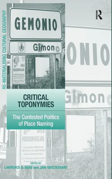 Cover of Critical Toponymies