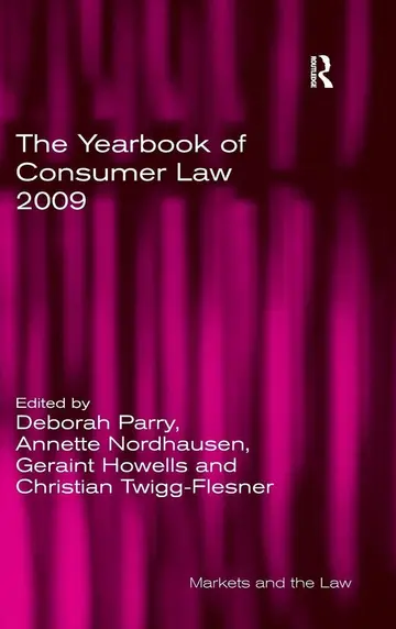 Cover of The Yearbook of Consumer Law 2009