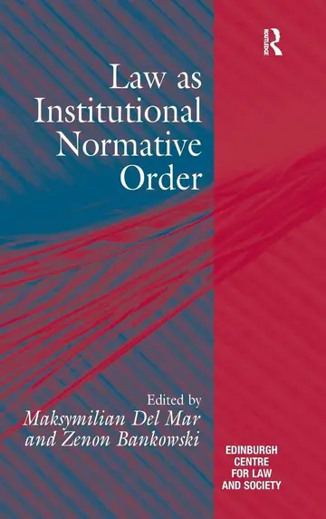 Cover of Law as Institutional Normative Order