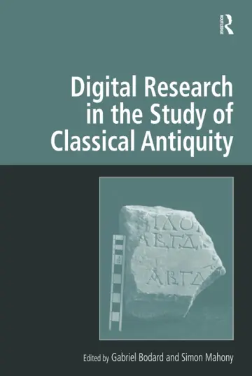 Cover of Digital Research in the Study of Classical Antiquity