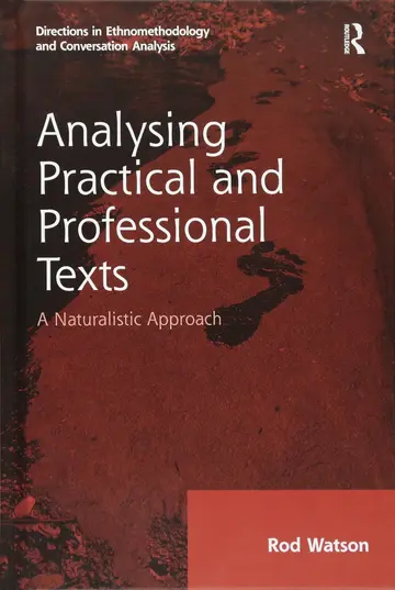 Cover of Analysing Practical and Professional Texts