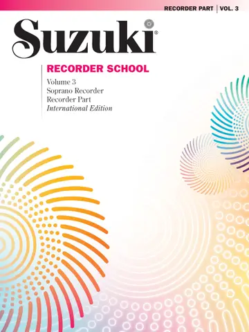 Cover of Suzuki Recorder School Soprano Recorder Recorder Part, Volume 3