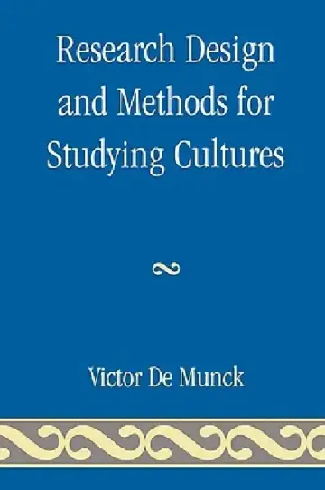 Cover of Research Design and Methods for Studying Cultures