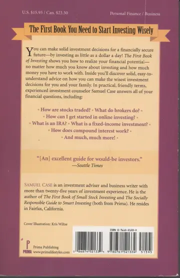 Cover of The First Book of Investing, Fully Revised 3rd Edition