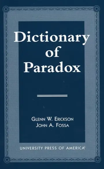 Cover of Dictionary of Paradox