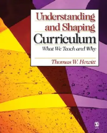 Cover of Understanding and Shaping Curriculum