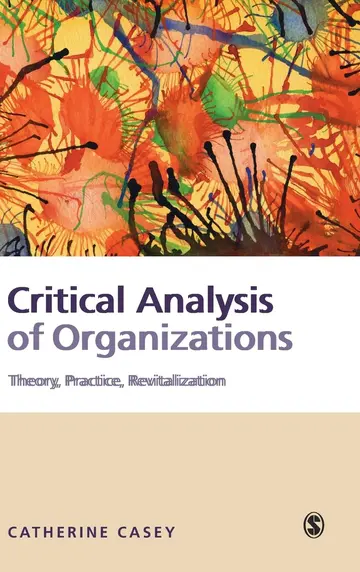 Cover of Critical Analysis of Organizations